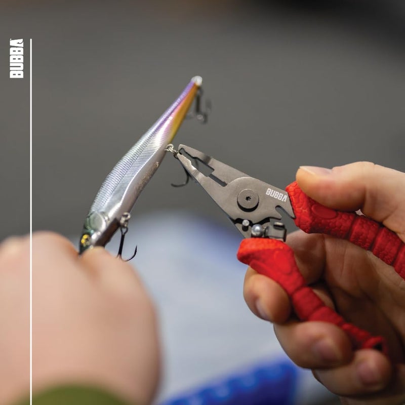 Bubba 6" Split Ring Pliers with Micro Serrated Line Cutters and Stainless Steel Construction, Precise Tip and Non-Slip Grip - Image 4